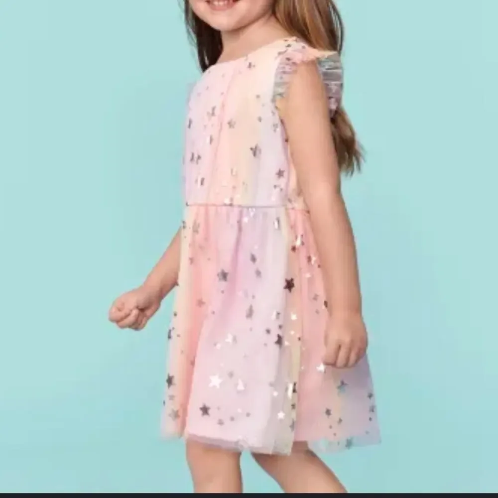 The children’s place Girls Rainbow Ombre Foil Dress - Multi